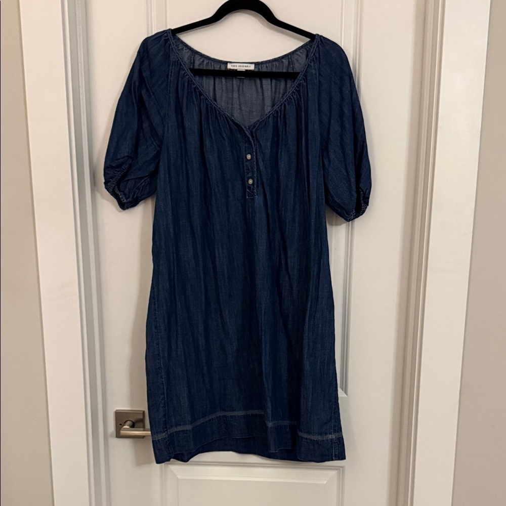 Madewell Indigo Denim Mini Dress - Navy Blue